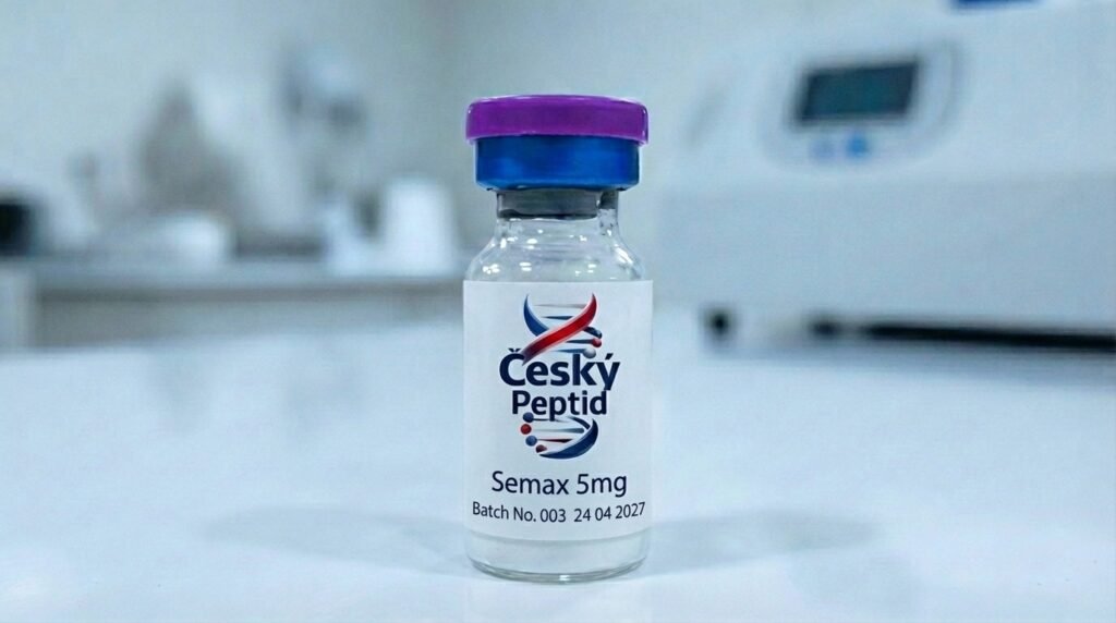 Semax 5 mg – lahvička s lyofilizovaným nootropním peptidem