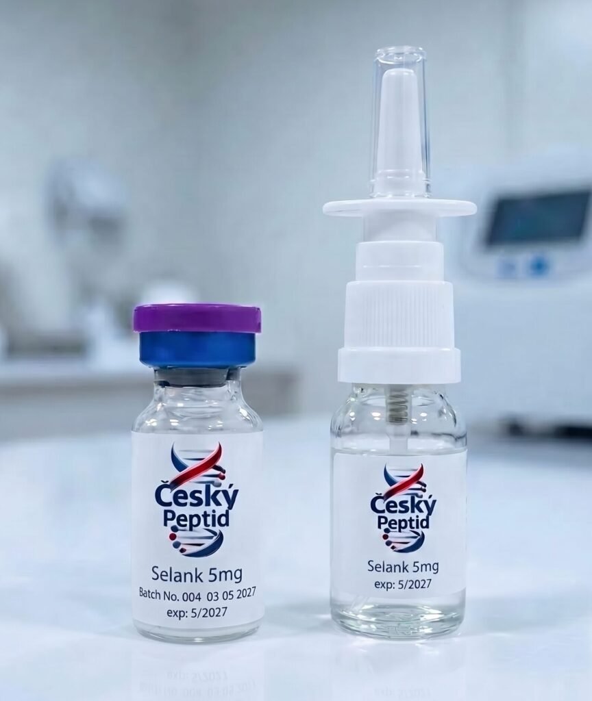 Selank 5 mg – lahvička nootropního peptidu s nosním sprejem
