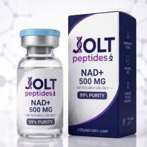 NAD+ 500 mg – Jolt Peptides vial and box