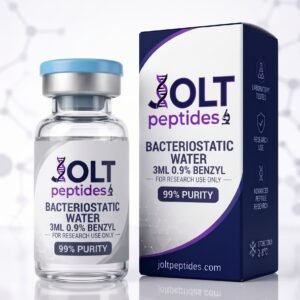 Bacteriostatic water 3 ml – Jolt Peptides vial and box