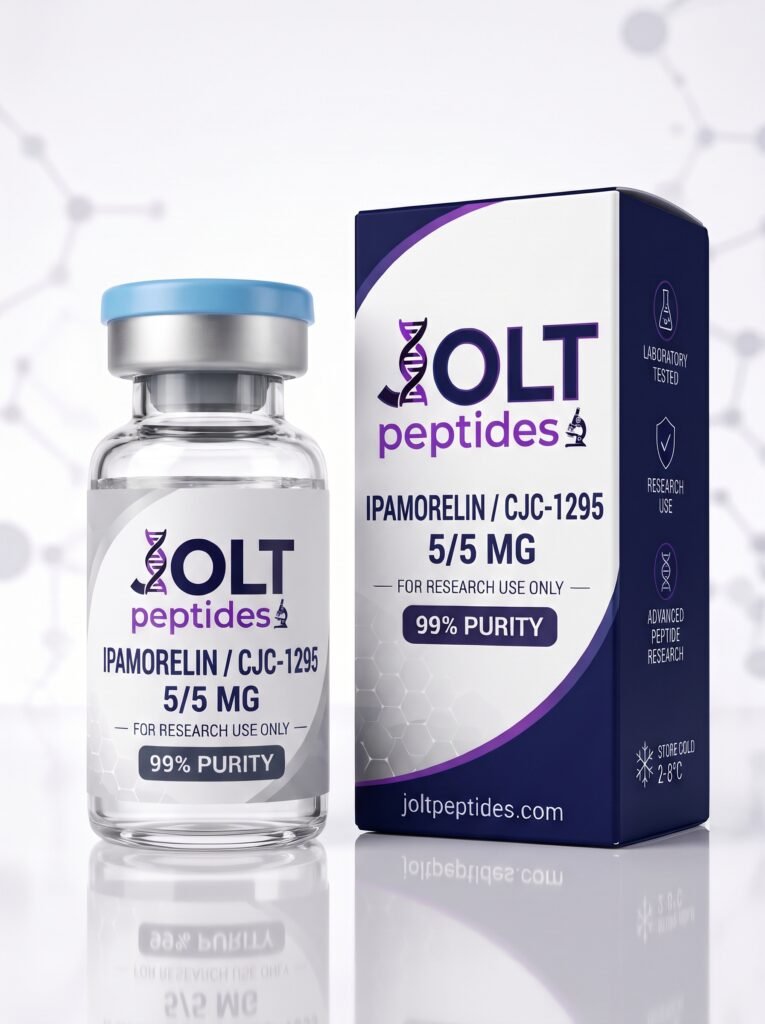 Ipamorelin / CJC-1295 5/5 mg – Jolt Peptides vial and box